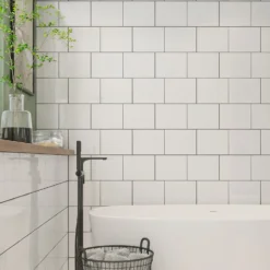 None Plain White Ceramic Wall Tile 250 X 200mm - 1sqm Pack -Flooring And Tile Store 12807744 1444909414689177