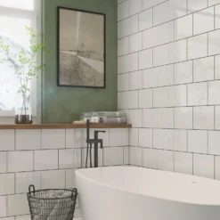 None Plain White Ceramic Wall Tile 250 X 200mm - 1sqm Pack -Flooring And Tile Store 12807744 7734909414625079