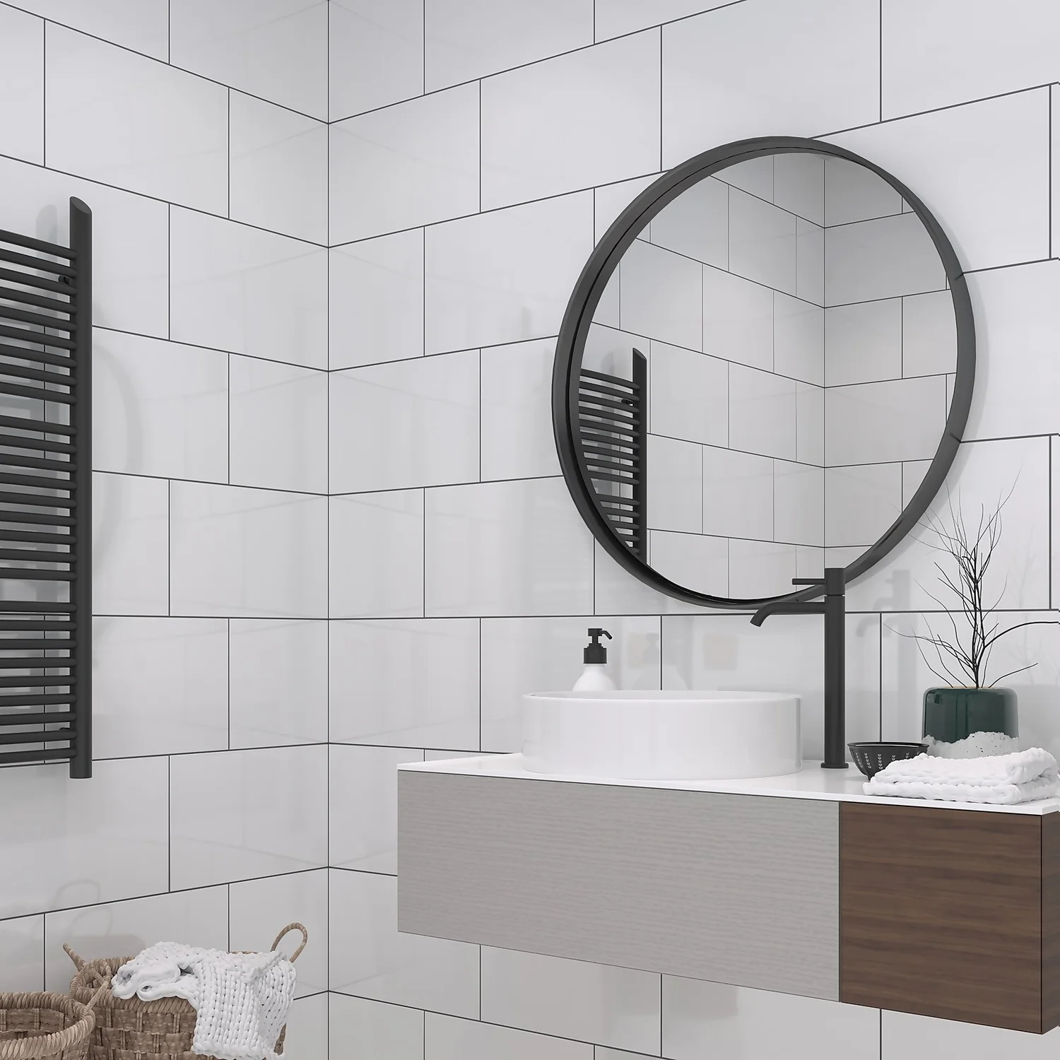 Plain White Ceramic Wall Tile 250 x 400mm None Plain White Ceramic Wall Tile 250 X 400mm -Flooring And Tile Store 12813765 2054909116867813