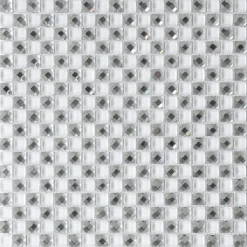 House Of Mosaics White Jewel Mosaic Tile (Sample Only) - 150 X 110mm