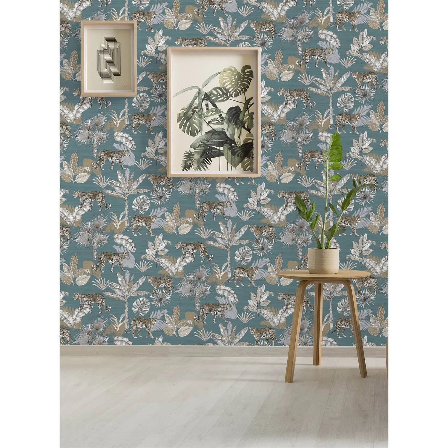 Grandeco Leopard Teal Paste the Wall Wallpaper Grandeco Leopard Teal Paste The Wall Wallpaper -Flooring And Tile Store 12837441 1904833215518149