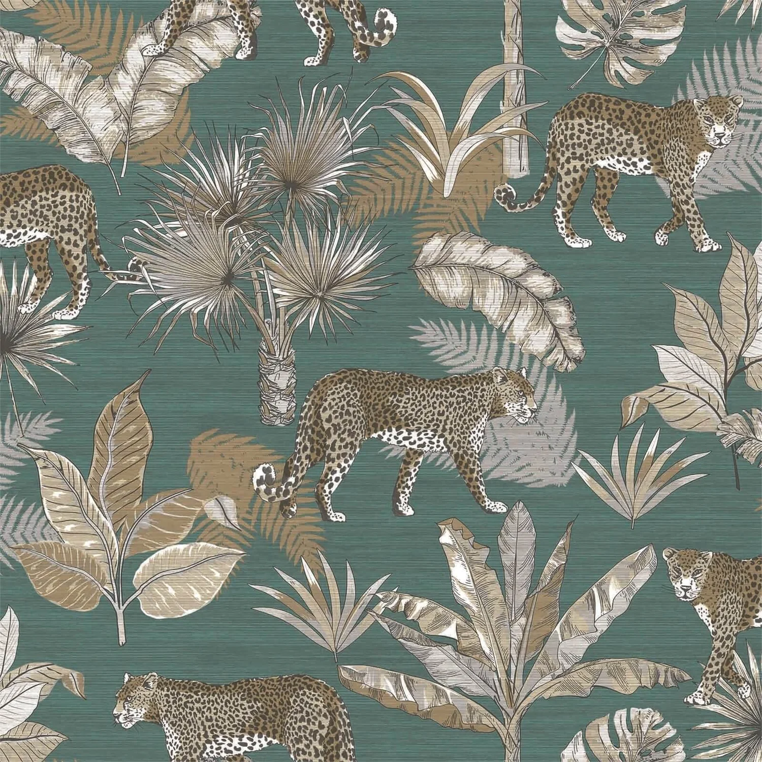 Grandeco Leopard Teal Paste the Wall Wallpaper Grandeco Leopard Teal Paste The Wall Wallpaper -Flooring And Tile Store 12837441 6614831955462964