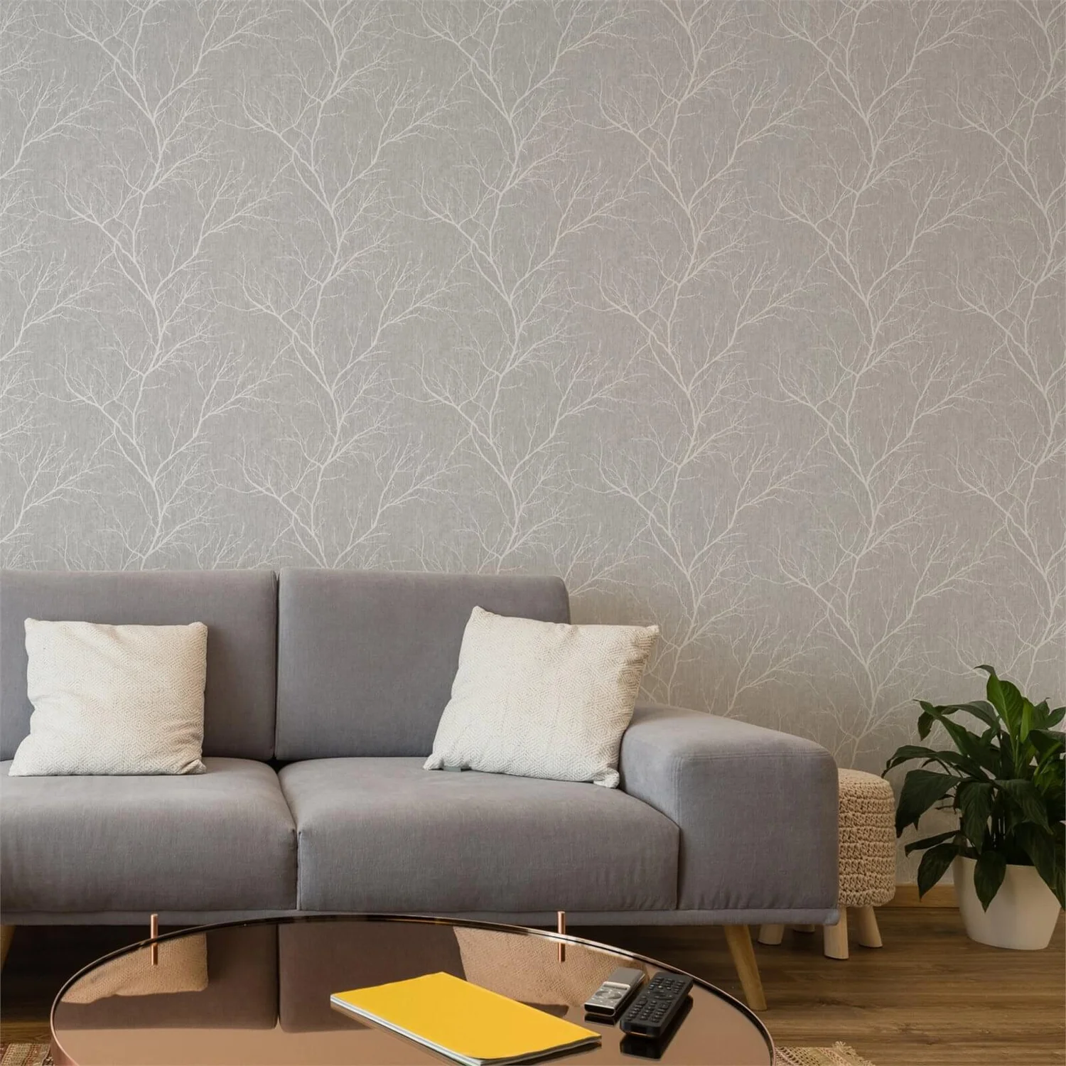 Fresco Winter Tree Wallpaper - Grey Fresco Winter Tree Wallpaper - Grey -Flooring And Tile Store 12838037 1084833222485772