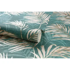 Grandeco Lounge Palm Teal Wallpaper -Flooring And Tile Store 12839838 1854875695520261