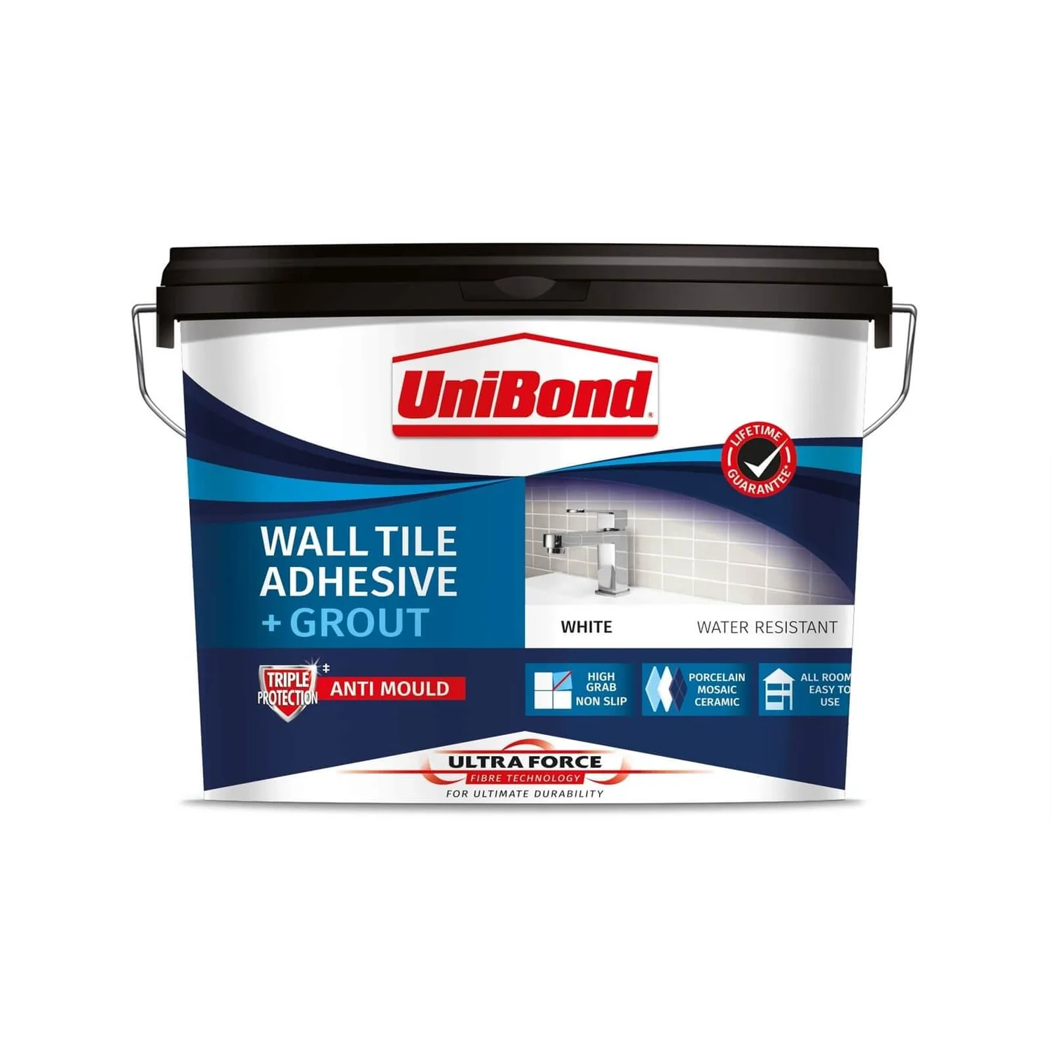 UniBond UltraForce Wall Tile Adhesive & Grout White 12.8kg UniBond UltraForce Wall Tile Adhesive & Grout White 12.8kg -Flooring And Tile Store 12840202 5864831917090837