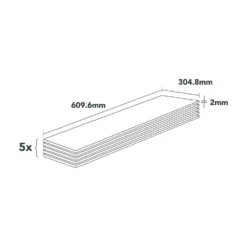 Plancs Granite Self-Adhesive Vinyl Floor Tile - 5pc Pack Covers 0.93sqm -Flooring And Tile Store 12968594 6614946463296733