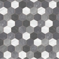 None Pembroke Hex Vinyl Sheet Flooring - 3x2m Roll -Flooring And Tile Store 13053379 1535002420221576