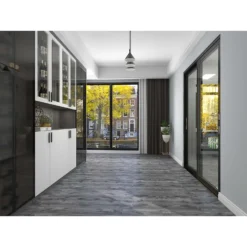 None Rigid Core Luxury Vinyl Flooring Carbon Grey Plank -Flooring And Tile Store 13177441 9554883991730839