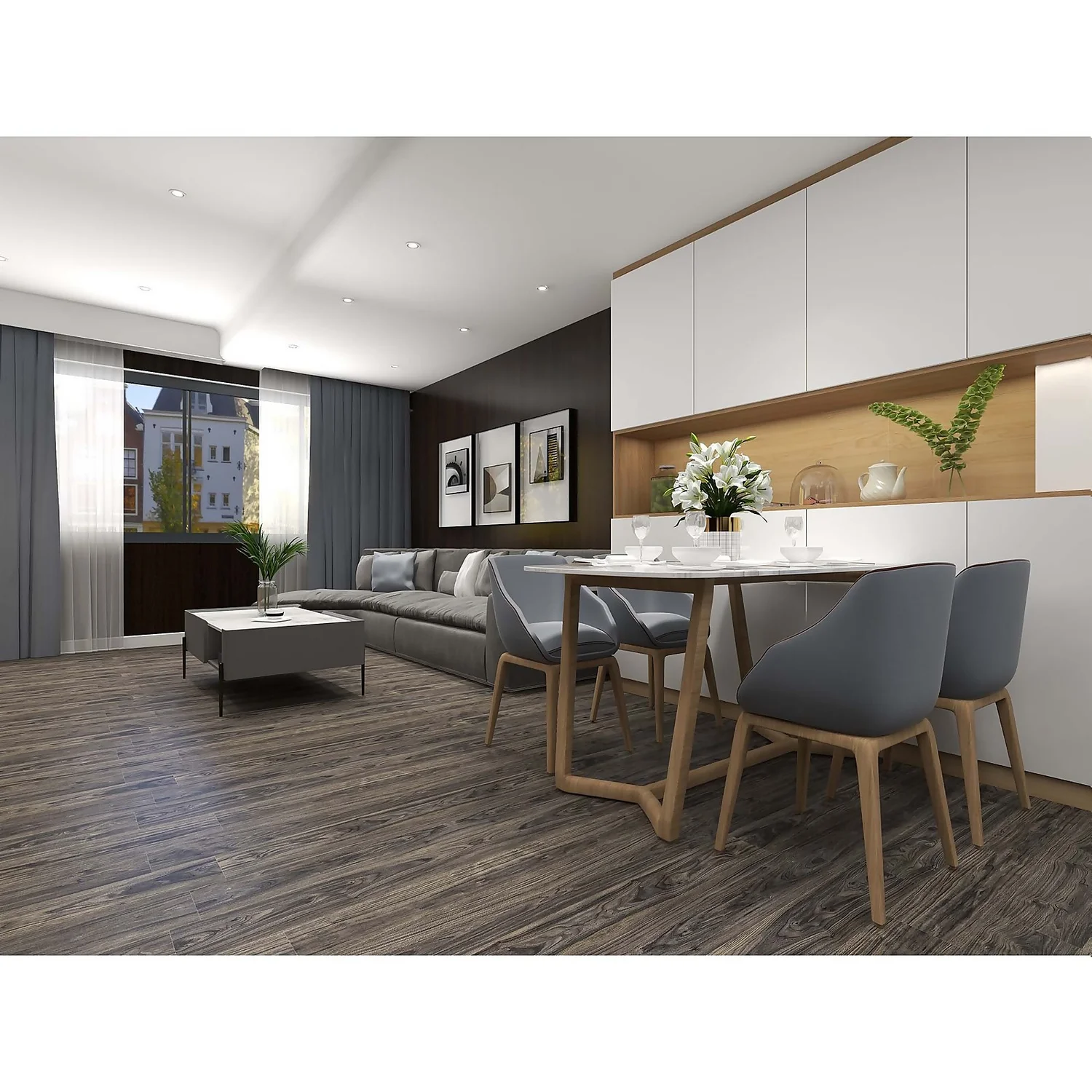 Rigid Core Luxury Vinyl Flooring Classic Walnut Plank None Rigid Core Luxury Vinyl Flooring Classic Walnut Plank -Flooring And Tile Store 13177442 1614883991891585