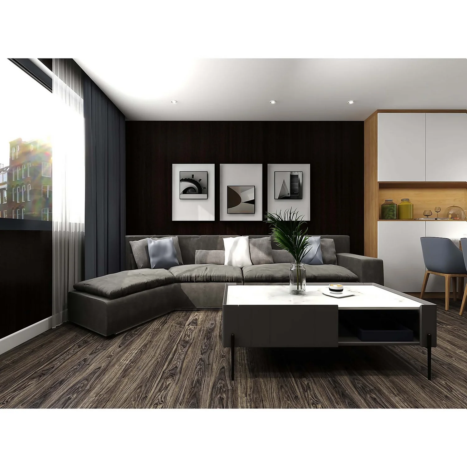 Rigid Core Luxury Vinyl Flooring Classic Walnut Plank None Rigid Core Luxury Vinyl Flooring Classic Walnut Plank -Flooring And Tile Store 13177442 2004883991859182