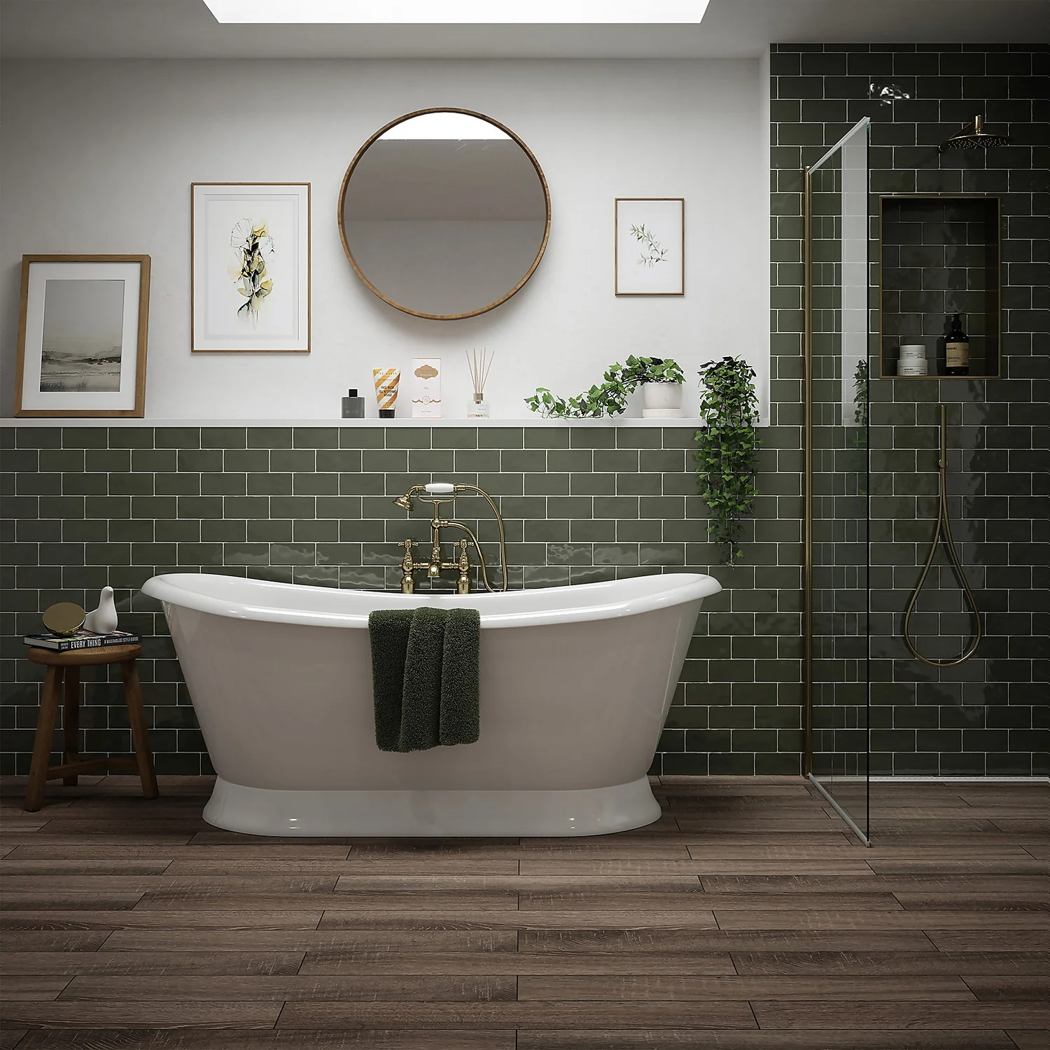 Country Living Artisan Moss Green Ceramic Wall Tile 75 x 150mm - 0.5sqm Pack Country Living Artisan Moss Green Ceramic Wall Tile 75 X 150mm - 0.5sqm Pack -Flooring And Tile Store 13220561 1704909608226509