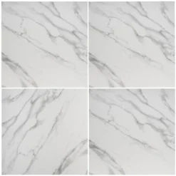 Calacatta Matt Marble Effect Porcelain Wall & Floor Tile 600 X 600mm - 1.08sqm Pack 2 Calacatta Matt Marble Effect Porcelain Wall & Floor Tile 600 X 600mm - 1.08sqm Pack -Flooring And Tile Store 13220578 1844916612869020