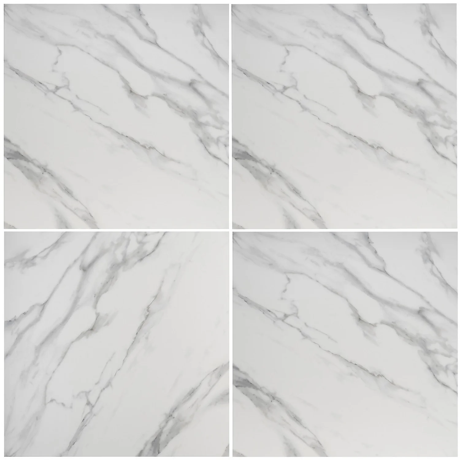 Calacatta Matt Marble Effect Porcelain Wall & Floor Tile 600 x 600mm - 1.08sqm Pack Calacatta Matt Marble Effect Porcelain Wall & Floor Tile 600 X 600mm - 1.08sqm Pack -Flooring And Tile Store 13220578 1844916612869020