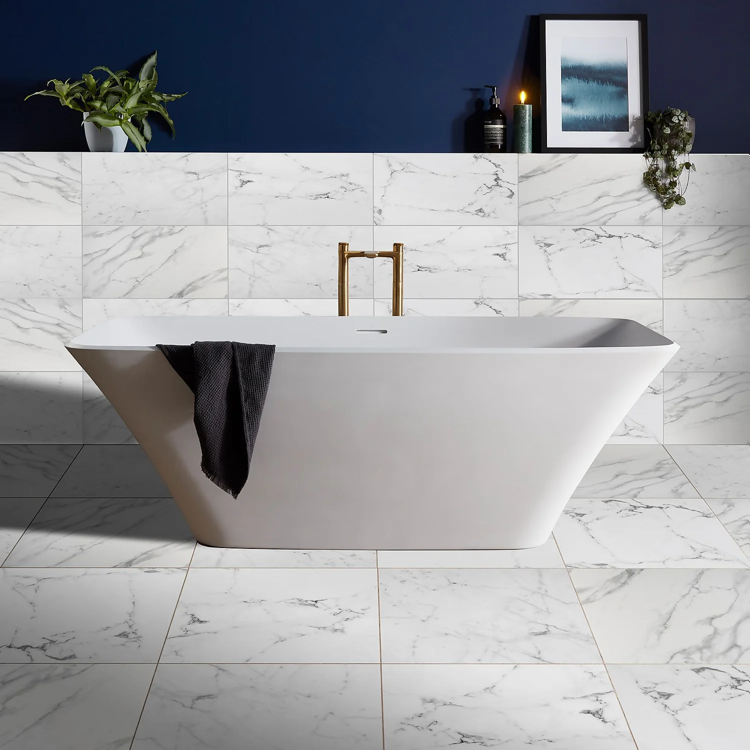 Calacatta Matt Marble Effect Porcelain Wall & Floor Tile 600 x 600mm - 1.08sqm Pack Calacatta Matt Marble Effect Porcelain Wall & Floor Tile 600 X 600mm - 1.08sqm Pack -Flooring And Tile Store 13220578 9984909608264702