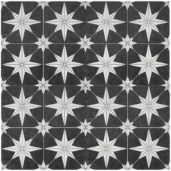 Country Living Starry Skies Black North Star Porcelain Floor & Wall Tile 1.42sqm Pack - 450x450mm 2 Country Living Starry Skies Black North Star Porcelain Floor & Wall Tile 1.42sqm Pack - 450x450mm -Flooring And Tile Store 13220589 1014915122464244