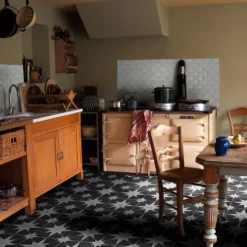 Country Living Starry Skies Black North Star Porcelain Floor & Wall Tile 1.42sqm Pack - 450x450mm 4 Country Living Starry Skies Black North Star Porcelain Floor & Wall Tile 1.42sqm Pack - 450x450mm -Flooring And Tile Store 13220589 1685051391062742