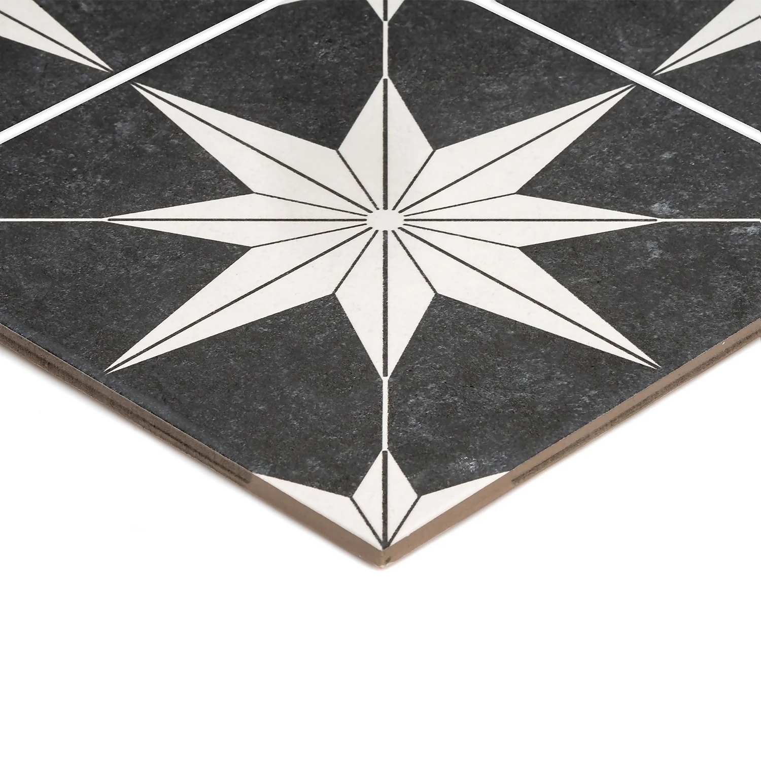 Country Living Starry Skies Black North Star Porcelain Floor & Wall Tile 1.42sqm pack - 450x450mm Country Living Starry Skies Black North Star Porcelain Floor & Wall Tile 1.42sqm Pack - 450x450mm -Flooring And Tile Store 13220589 1734915122511557