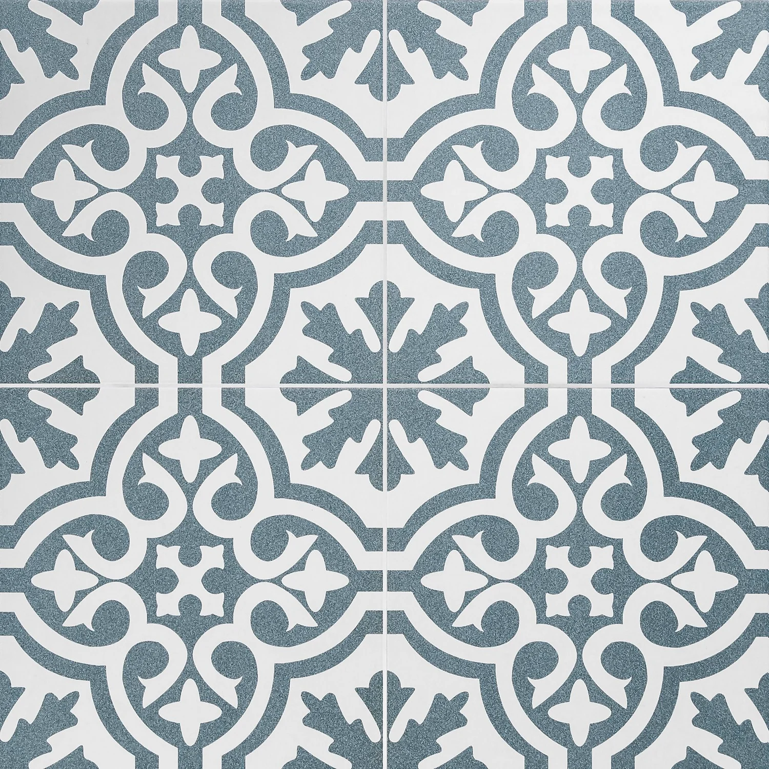 Fiore Teal / White Victorian Pre-scored Porcelain Wall & Floor Tile 450 x 450mm - 1.42sqm Pack Fiore Teal / White Victorian Pre-scored Porcelain Wall & Floor Tile 450 X 450mm - 1.42sqm Pack -Flooring And Tile Store 13220597 6774909608324600