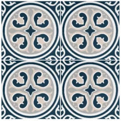 Fiore Vintage Floral Porcelain Wall & Floor Tile 200 X 200mm - 0.52sqm Pack -Flooring And Tile Store 13220600 2754916348675046