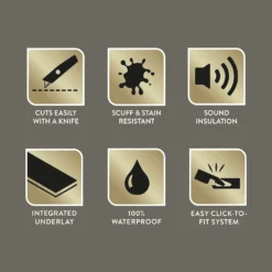 Kraus Rigid Core Herringbone Luxury Vinyl Floor Tile - Wistow Oak -Flooring And Tile Store 13733824 9535002464942351