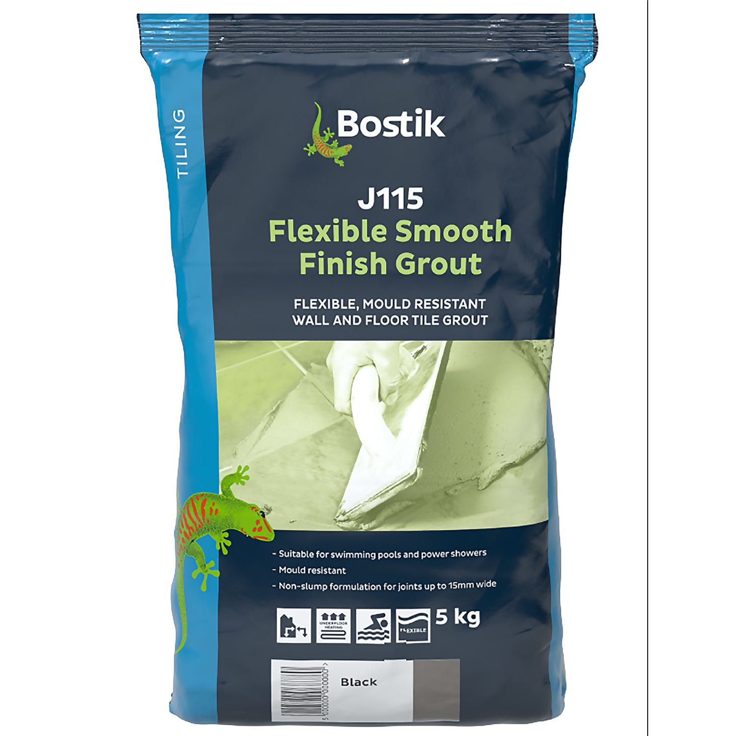 Bostik J115 Flexible Smooth Finish Tile Grout 5kg - Black Bostik J115 Flexible Smooth Finish Tile Grout 5kg - Black -Flooring And Tile Store 13907176 2004976536569465