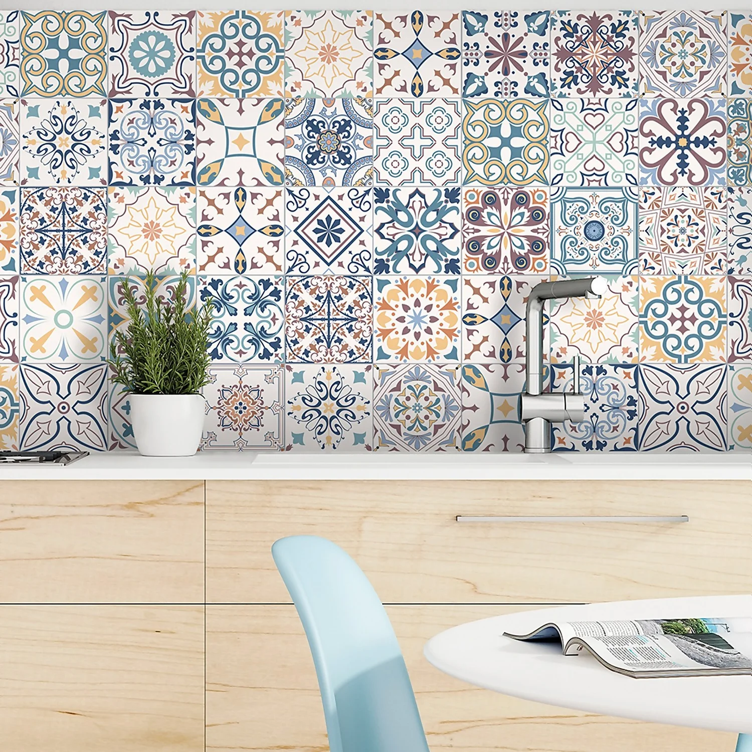 Marquis Mediterranean Mix Porcelain Tile (Sample Only) - 100 x 130mm Marquis Mediterranean Mix Porcelain Tile (Sample Only) - 100 X 130mm -Flooring And Tile Store 13909441 1824980901026369