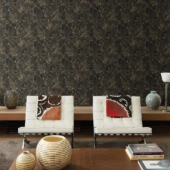 Grandeco Aliare Black Raised Textured Metallic Wallpaper -Flooring And Tile Store 13980237 1394998777552039