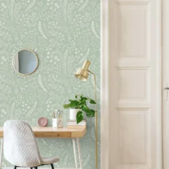 Grandeco Astrid Trail Green Textured Matt Wallpaper -Flooring And Tile Store 13980241 2274998777630069