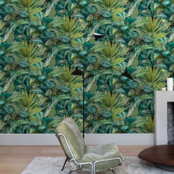 Grandeco Tropical Vista Green Textured Matt Wallpaper -Flooring And Tile Store 13980246 4754998777398448