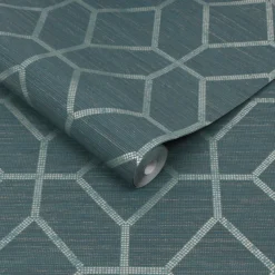 Boutique Asscher Geo Teal Wallpaper -Flooring And Tile Store 13991824 1955003723748489