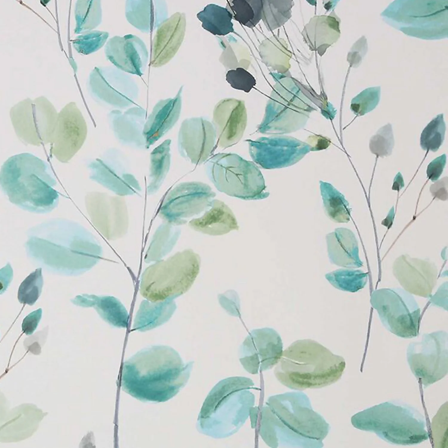 Fresco Watercolour Green Leaves White Grey Wallpaper Fresco Watercolour Green Leaves White Grey Wallpaper -Flooring And Tile Store 13991828 1955003724941709