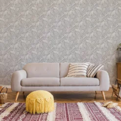 Fresco Artisan Leaf Grey Wallpaper -Flooring And Tile Store 13991879 5245003723099943