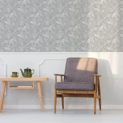 Fresco Artisan Leaf Grey Wallpaper -Flooring And Tile Store 13991879 9315003723178162