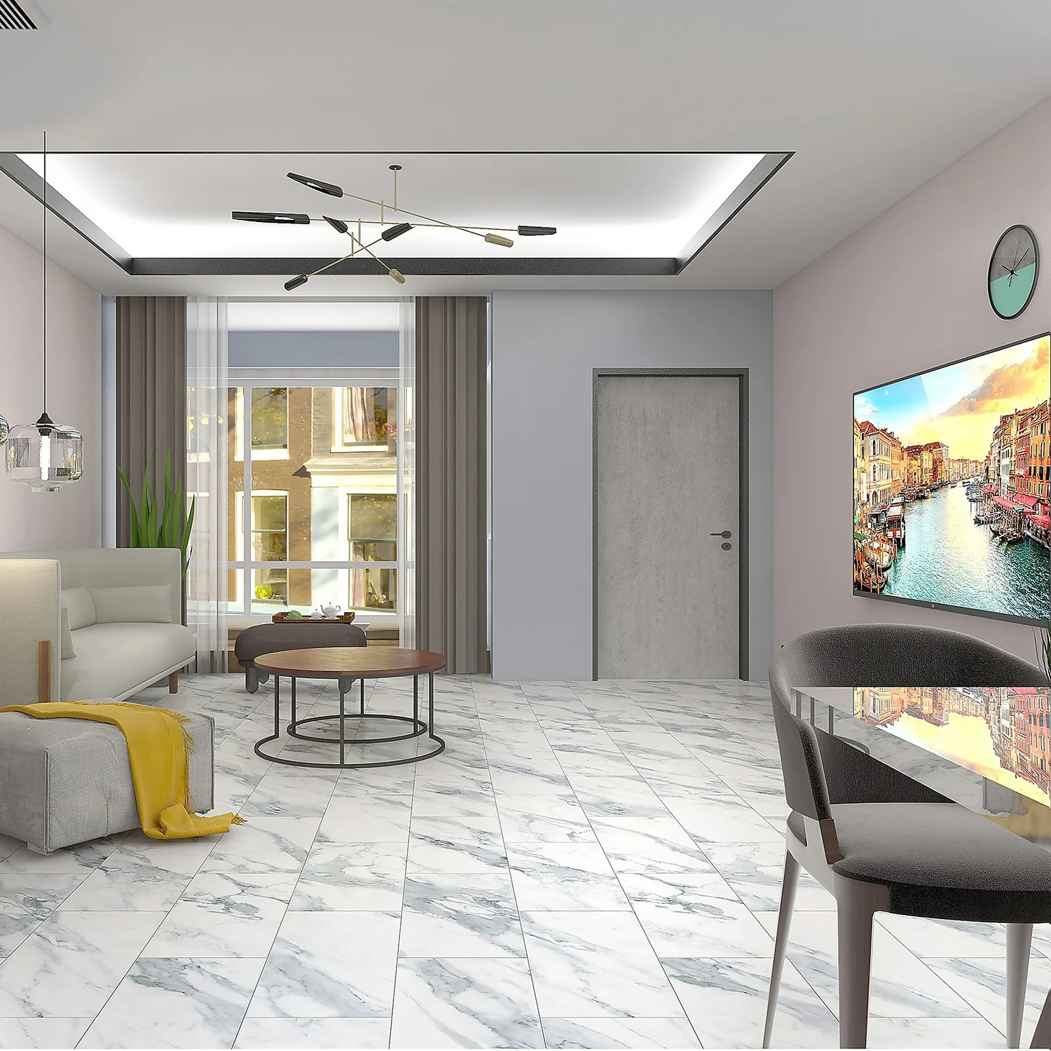 Rigid Core Marble Tile Luxury Vinyl Flooring - Flooring Sample None Rigid Core Marble Tile Luxury Vinyl Flooring - Flooring Sample -Flooring And Tile Store 14186442 1665009721212739