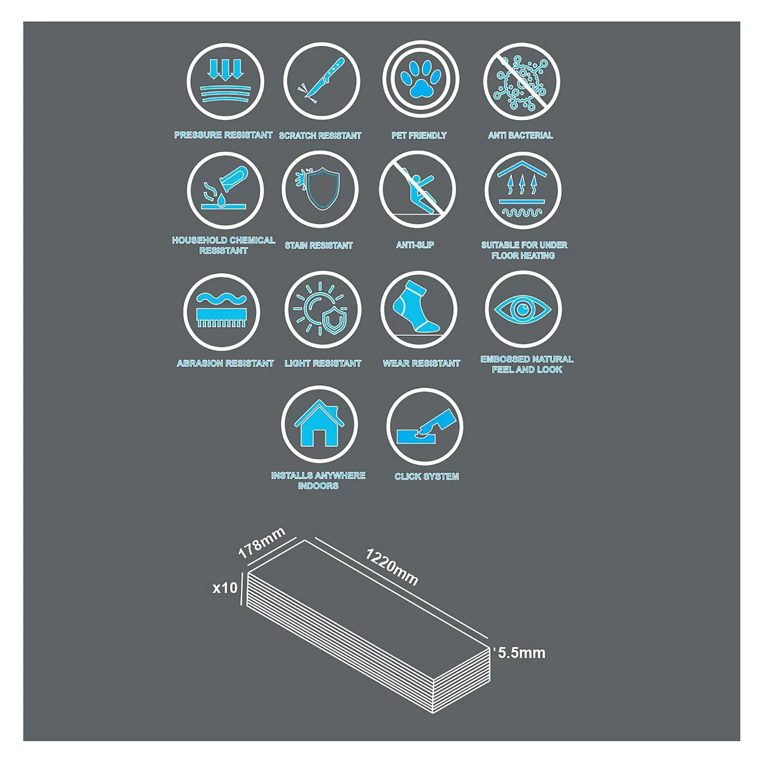 Rigid Core Natural Oak Effect Luxury Vinyl Flooring - Flooring Sample None Rigid Core Natural Oak Effect Luxury Vinyl Flooring - Flooring Sample -Flooring And Tile Store 14186444 1325009721486555